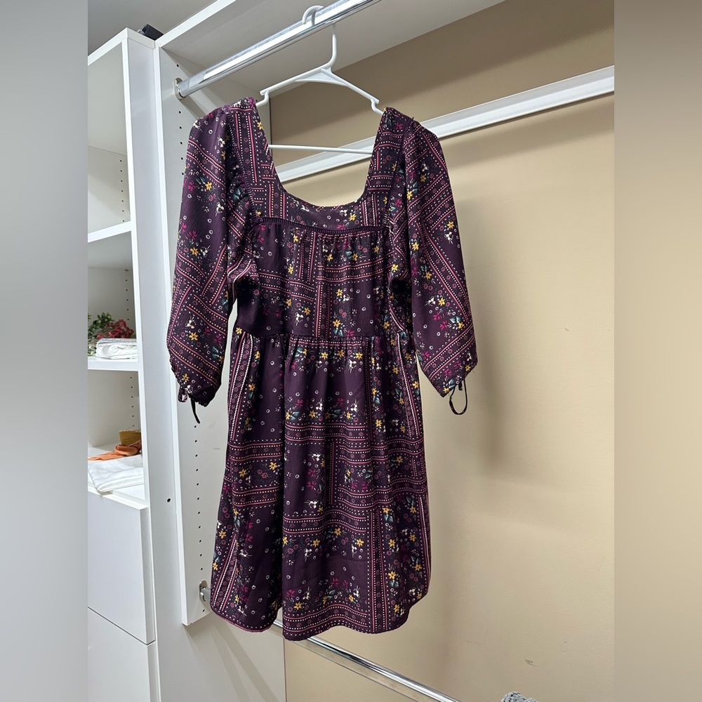 NEVER WORN mini dress with balloon sleeves